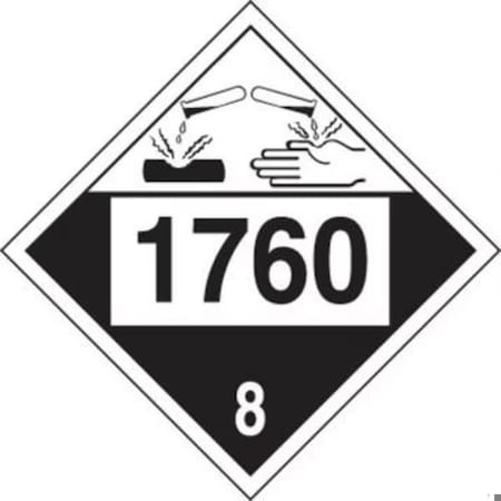 Accuform 4DIGIT DOT PLACARD HAZARD CLASS 8 MPL782MG1 MPL782MG1